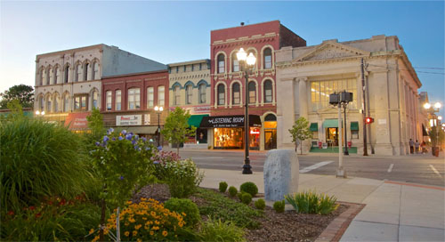 Picture of shops in downtown Saginaw